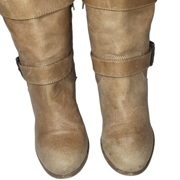 Vintage Mossimo Baldi Women's Strappy Soft Leather Boots Italy 38 Tan US 7.5 - Picture 5 of 7